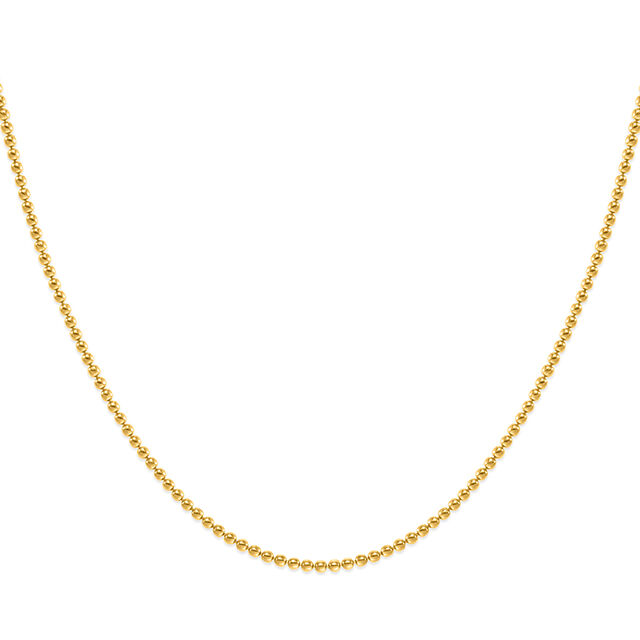18KT Yellow Gold Beaded Chain,,hi-res image number null