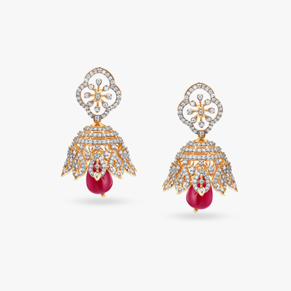 Chic Sophistication Diamond Jhumka