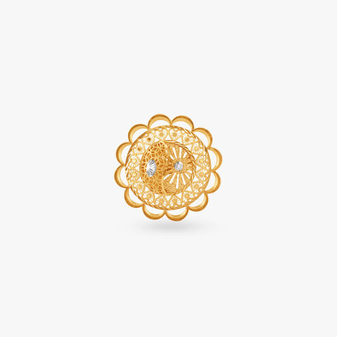 Regal Bloom Gold Ring