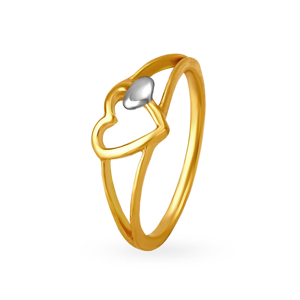 Gold heart sale ring price