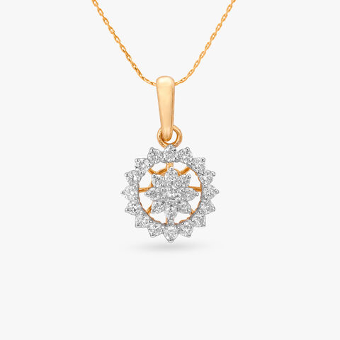 Floral Frame Diamond Pendant