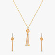 Eclectic Pendant with Chain and Earrings Set,,hi-res image number null