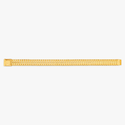 Regal Grid Gold Bracelet for Men