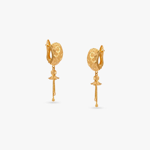 Luxe Hexa Gold Hoop Earrings