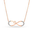 14KT Rose Gold Infinity Pendant With Chain,,hi-res image number null