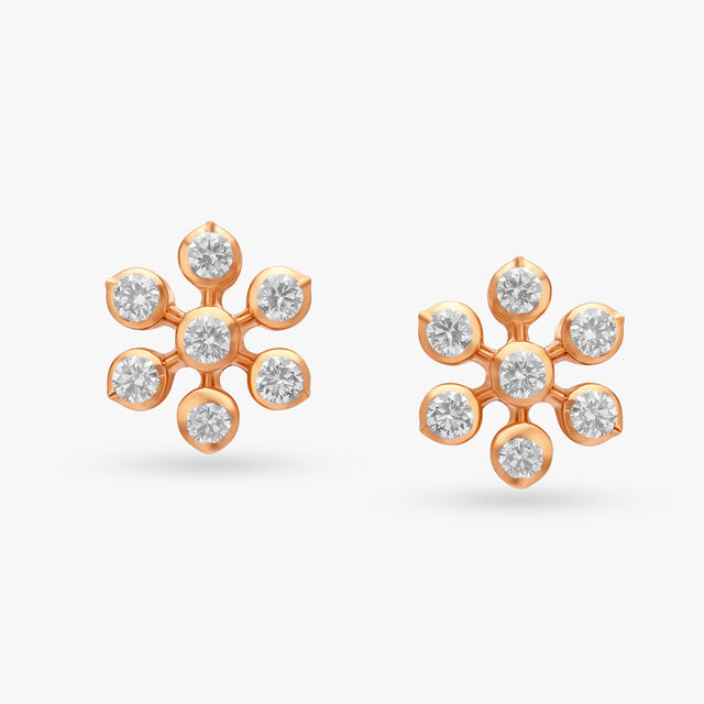 Shimmering Opulence Diamond Stud Earrings