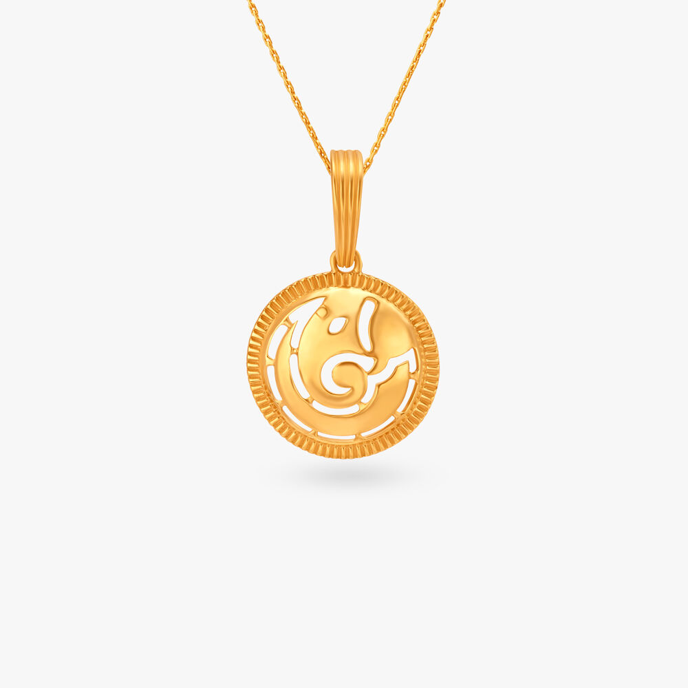 Gold ganesh deals pendant tanishq