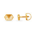 Stylish Hexagonal Gold Stud Earrings,,hi-res image number null