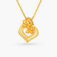 Romantic Floral Gold Pendant,,hi-res image number null