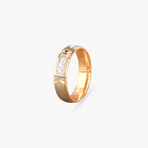Groove Line Diamond Ring for Men