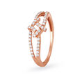 Mesmerizing 18 Karat Rose Gold And Diamond Woven Ring,,hi-res image number null