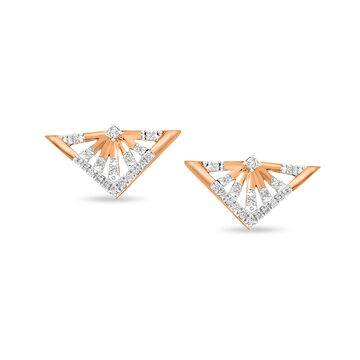 14 KT Rose Gold Glorious Stud Earrings