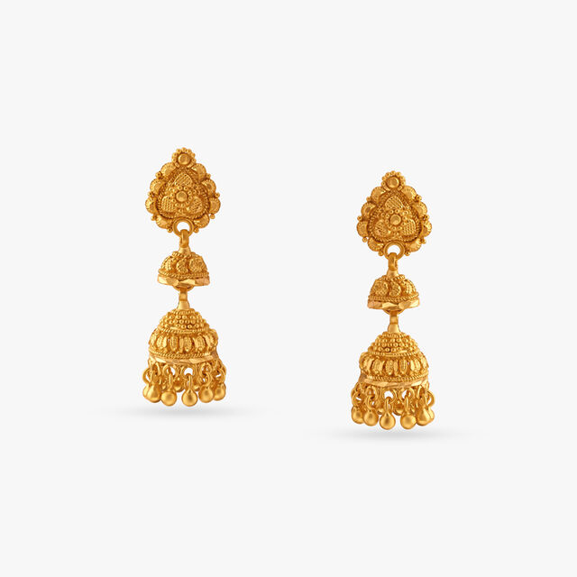Traditional Leafy Jhumkas,,hi-res image number null