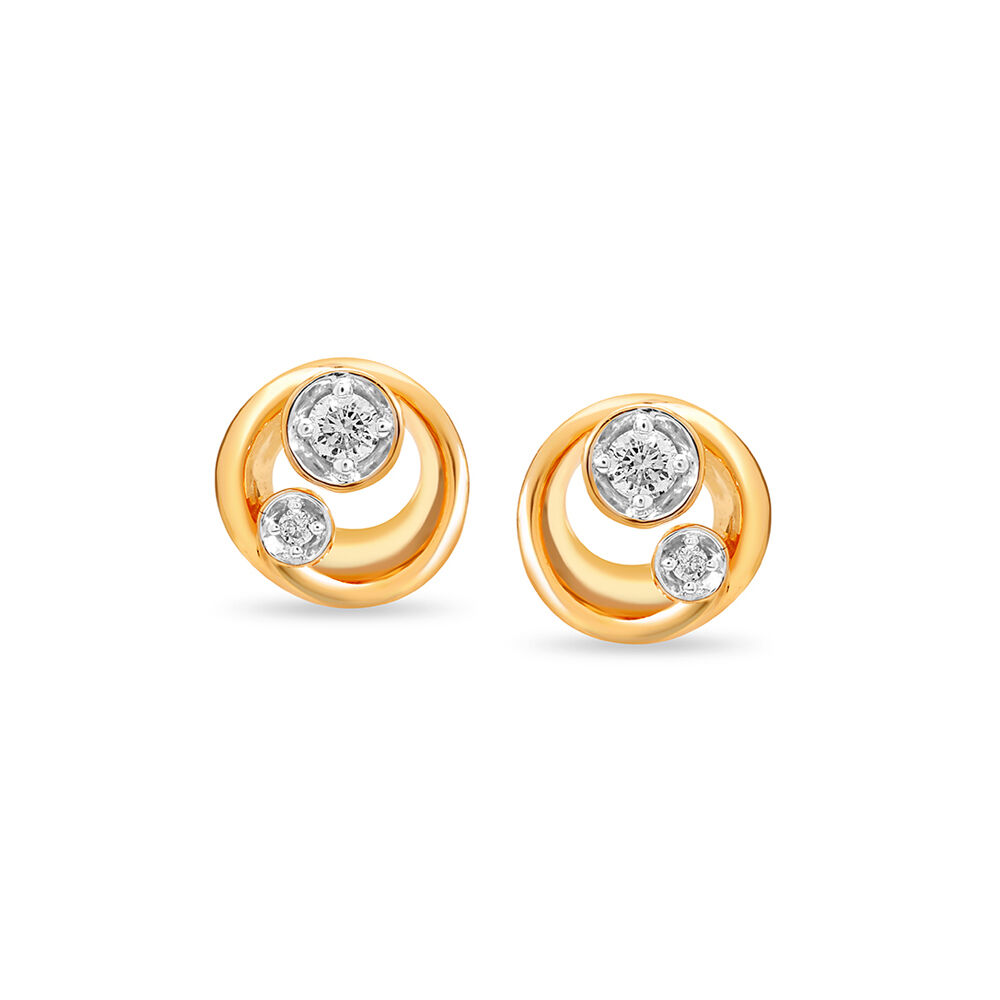 Gold simple cheap stud earrings
