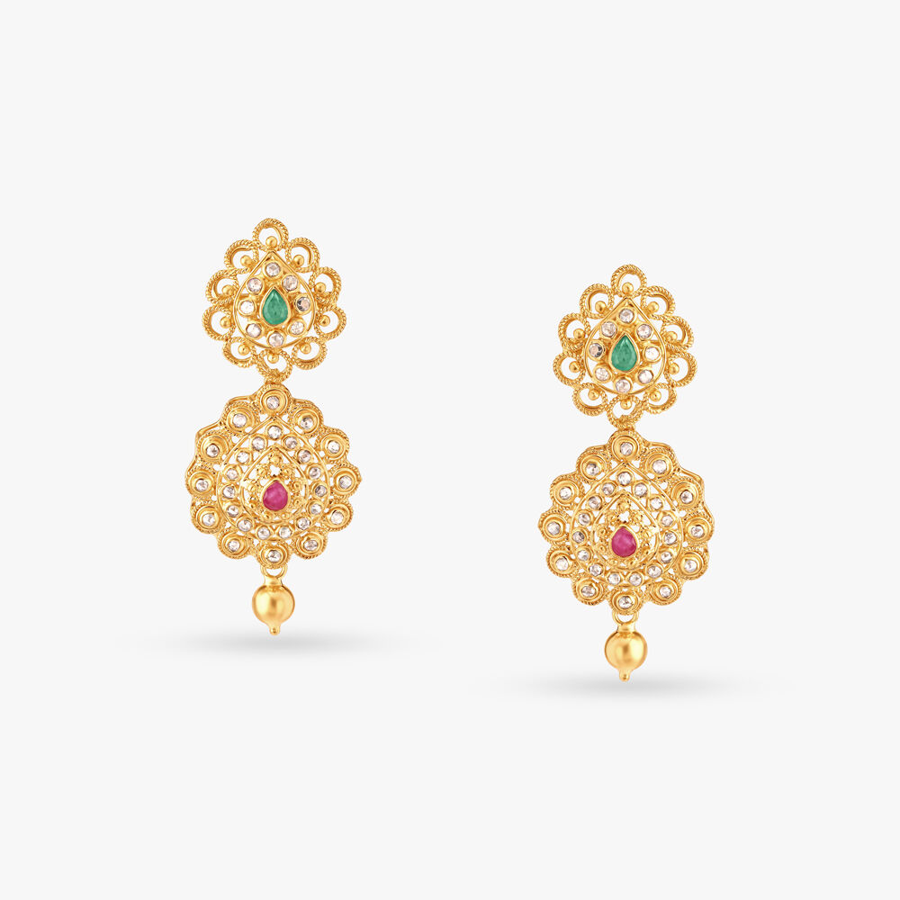 Tanishq uncut diamond earrings hot sale