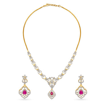 Mesmerising Ruby and Diamond Necklace Set
