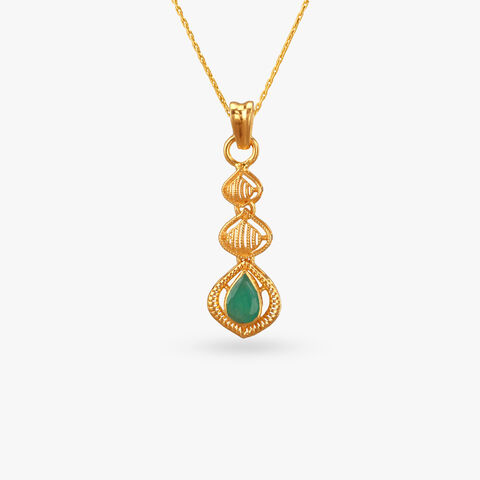 Heritage Charm Emerald Pendant
