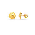 Sumptuous Yellow Gold Floral Tiered Jhumkas,,hi-res image number null