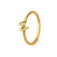 Letter M 14KT Yellow Gold Initial Ring,,hi-res image number null