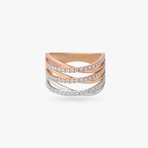 Interlace Waves Diamond Ring alternate view 1