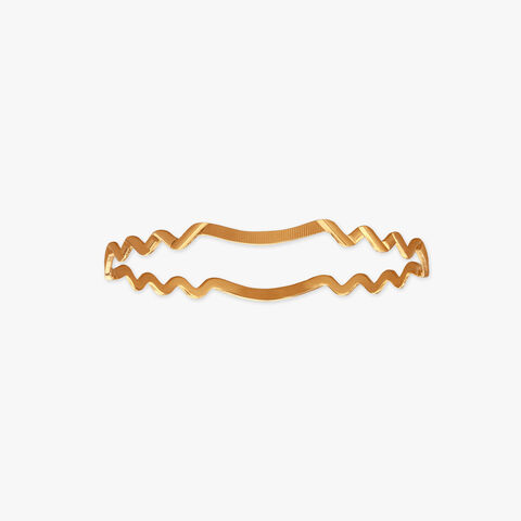 Ripple Edge Gold Bangle
