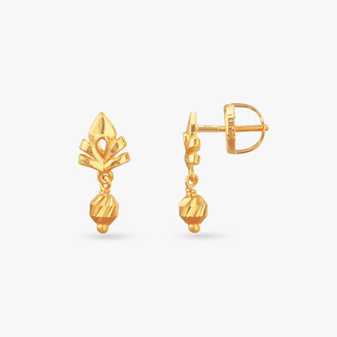 Mini Orb Gold Drop Earrings