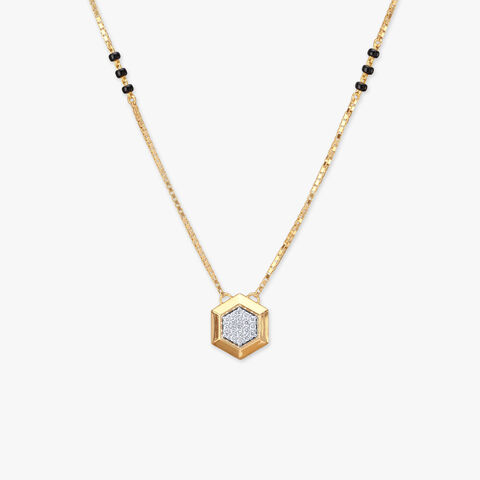 Sophisticated Hexagon Diamond Mangalsutra