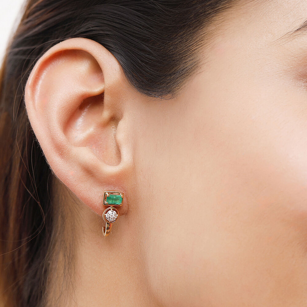 Tanishq emerald outlet earrings
