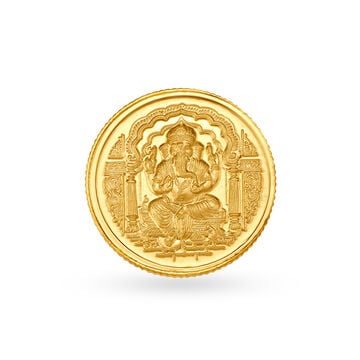 10 gram 24 Karat Gold Coin with Ganesha Motif