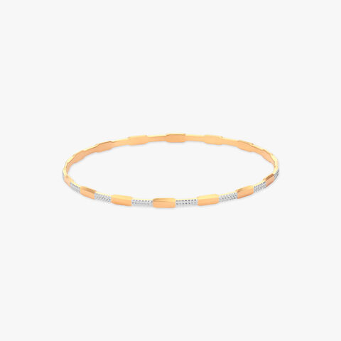 Textured Links Gold Bangles
