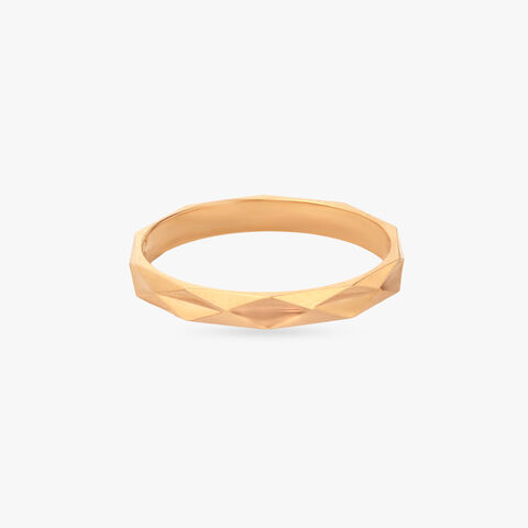 Geometric Gleam Gold Ring
