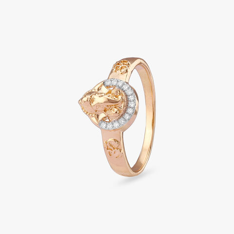 Ganesha Glow Diamond Ring for Men