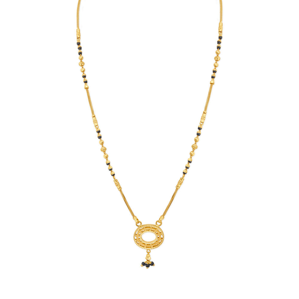 Gold mangalsutra designs with price in tanishq sales
