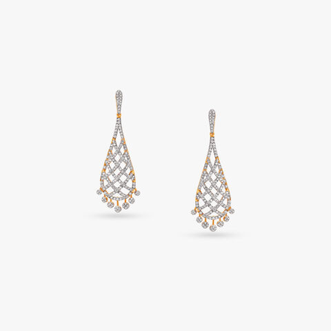 Lattice Luxe Diamond Chandelier Earrings