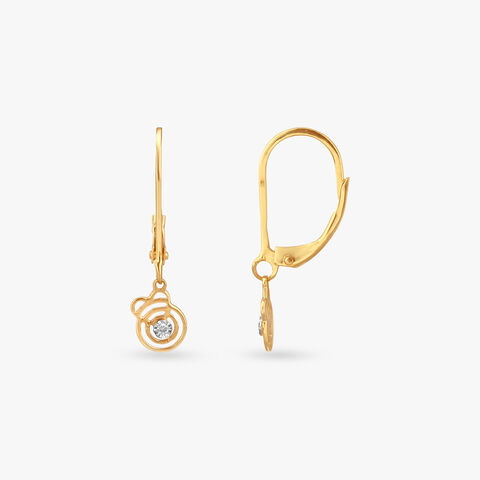 Little Swirls Diamond Hoop Earrings For Kids