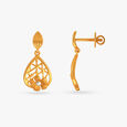 Flowers and Mesh Drop Earrings,,hi-res image number null