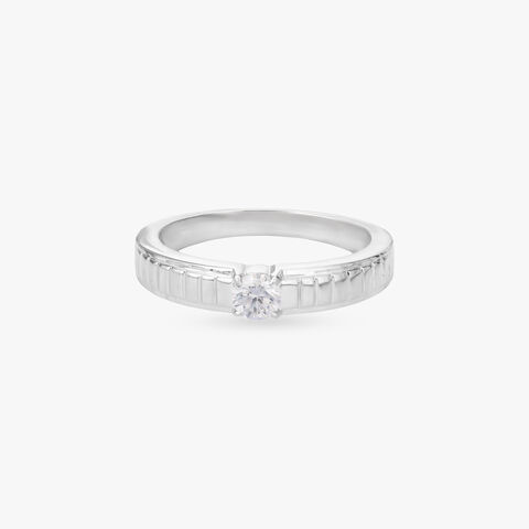 Regal Lines Solitaire Ring for Men
