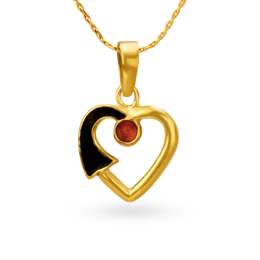 Daily Wear Heart Shaped Gold Pendant