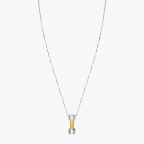 Stylish Dumbbell Pendant with Chain for Men