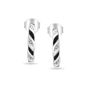 925 Silver Beaming Hoop Earrings