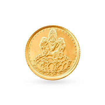 1 gram 22 Karat Gold Coin with Lakshmi Motif