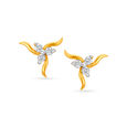 Whimsical Star Pattern Diamond Stud Earrings,,hi-res image number null