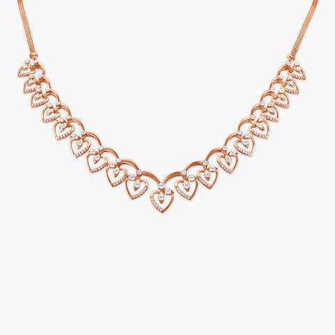 Romantic Heart Diamond Necklace Set