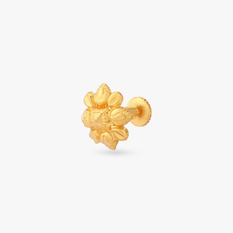 Petal Glow Gold Nose Pin
