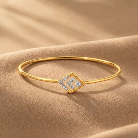 Nested Chevron Diamond Bangle