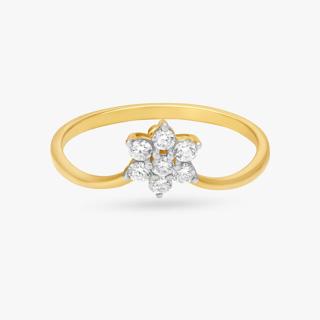 Sophisticated Floral Diamond Ring,,hi-res image number null