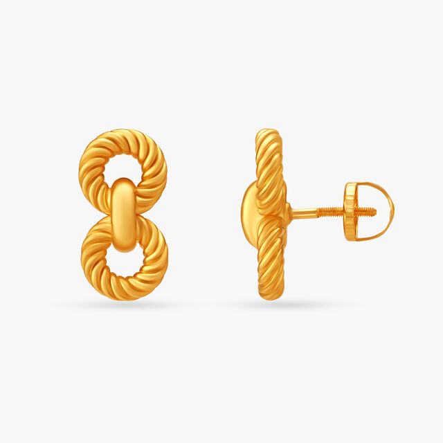 Chic Twisted Stud Earrings,,hi-res image number null