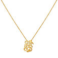 Ganesha Silhouette Pendant with Chain,,hi-res image number null