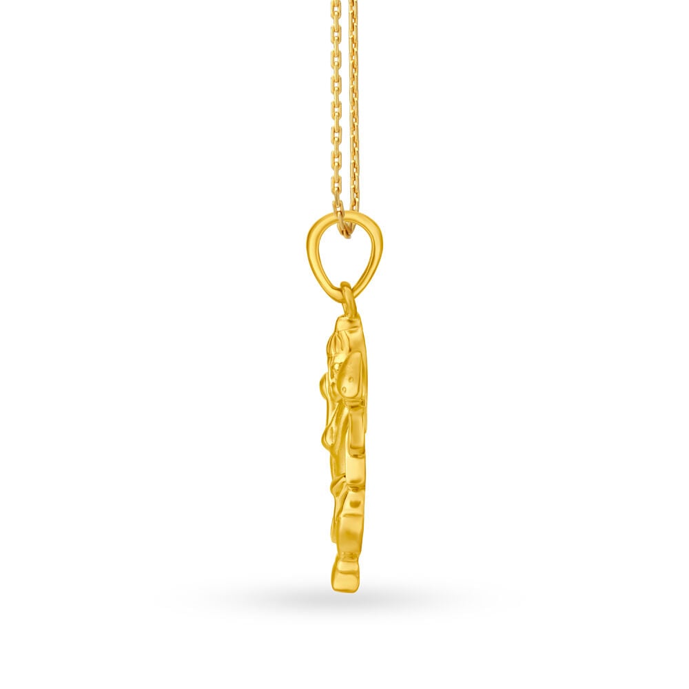 Divine 22 Karat Yellow Gold Hanuman Pendant