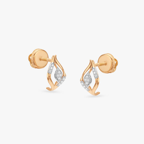 Whisper Flame Diamond Hoop Earrings